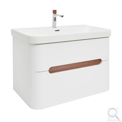 Koupelnová skříňka s umyvadlem a baterií SAT Fusion 77,5x53x45 cm bílá matná mat SATFUSION280WMWBA. obr. 1