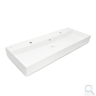 Umyvadlo SAT Infinitio 121,4x46,9 cm dva otvory pro baterii SATINF12046. obr. 1