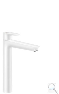Vysoká umyvadlová baterie Hansgrohe Talis E s výpustí matná bílá 71716700. obr. 1