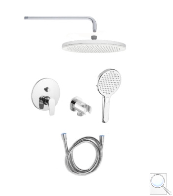 Sprchový systém SAT Project včetně podomítkového tělesa chrom lesk SATBPSETPRO1. obr. 1