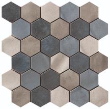 Mozaika Cir Materia Prima mix blue hexagon modrá