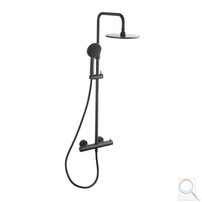 Sprchový systém SAT B-Way s termostatickou baterií černá SATBWSSTK. obr. 1