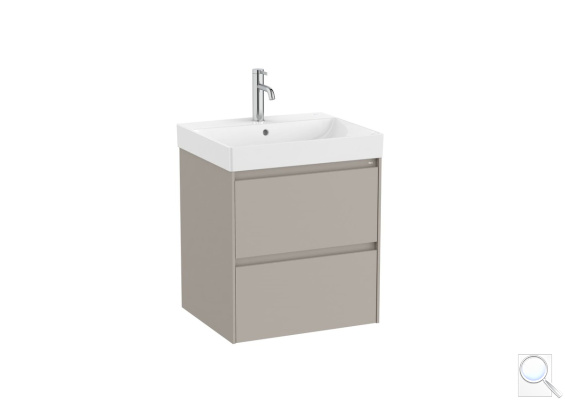 Koupelnová skříňka s keramickým umyvadlem Roca Ona 55x64,5x46 cm písková mat ONA552ZPM. obr. 1