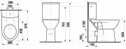 WC kombi, pouze mísa Jika Deep zadní odpad H8236180000001 (Technický nákres 3)