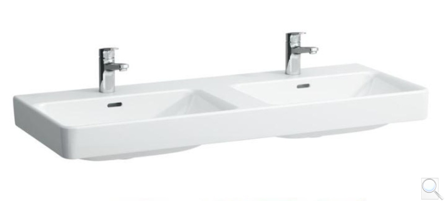 Dvojumyvadlo Laufen Pro S 120x46 cm dva otvory pro baterii H8149664001041. obr. 1