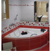 Rohová vana Laguna Cornelia 140x140 cm a Laguna Royale 150x150 cm, akrylát, bílá. Obr. 3&nbsp;