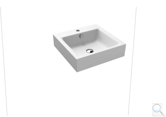 Umyvadlo Kaldewei Puro 3163 46x46 cm alpská bílá otvor pro baterii uprostřed 901306013001. obr. 1