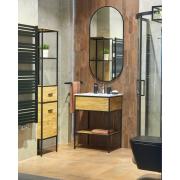 Zrcadlo Naturel B-Way 40x80 cm černá ZBWOV8040C. obr. 3