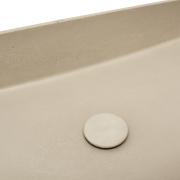 Umyvadlo na desku SAT Cemento 64x37 cm písková mat bez otvoru pro baterii, bez přepadu CEM6437P. &nbsp;(4)