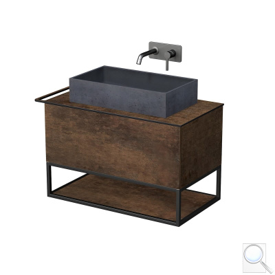 Koupelnová skříňka pod umyvadlo Naturel Oxo 90x58x50 cm měď mat OXO901ZKDLM. obr. 1