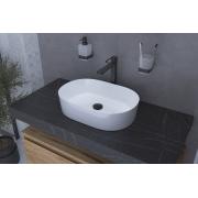 Umyvadlo na desku SAT Project 50x33 cm bez otvoru na baterii SATUMPRO5033. &nbsp;(6)