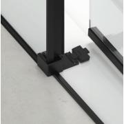 Sprchový kout čtvrtkruh 80x80 cm, 90x90 cm, 100x100 cm, bezbariérový vstup, černá SAT TEX BB. obr. 5&nbsp;