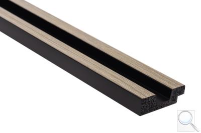 Obkladová lamela levé ukončení Fineza Slat Small Grey oak hnědá