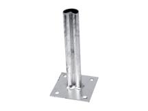 Platle k montáži sloupku na betonový základ pro sloupky PILCLIP®, průměr 48 mm, s prolisem, Zn