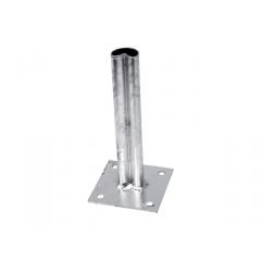 Platle k montáži sloupku na betonový základ pro sloupky PILCLIP®, průměr 48 mm, s prolisem, Zn
