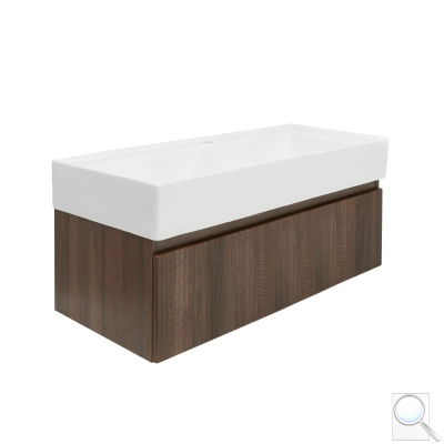 Koupelnová skříňka s umyvadlem SAT Evolution 98x30x44,8 cm ořech mat SATEVO100NAU2. obr. 1