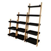 Set poličky a nosníků Naturel Home černá/ořech mat 53,5x170x40 cm HOMEP5C. obr. 3 