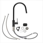 Dřezová baterie SAT Aurum s vytahovací sprškou, 2 proudy černá matná SATBAUR286C. &nbsp;(9)