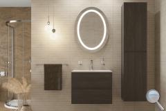 Koupelna Vitra Cosy. cosy-koupelna-hneda-svetle.bezova-sprchovy-kout-zavesna-skrinka-s-umyvadlem-003