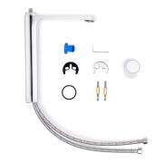 Vysoká umyvadlová baterie SAT Fusion bez výpusti páka bílé sklo SATBSFU285BS. obr. 6&nbsp;