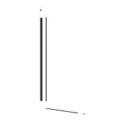 Sprchová zástěna SAT Walk-in 100x100 cm na sníženou příčku černá SATBWIS100PRC. &nbsp;(5)