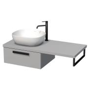 Koupelnová skříňka pod umyvadlo Naturel Art Deco 110x50x27,8 cm šedá touch ARTDECO110STBU. pravé provedení 