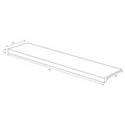 Schodová Tvarovka Rako Extra světle šedá. &nbsp;