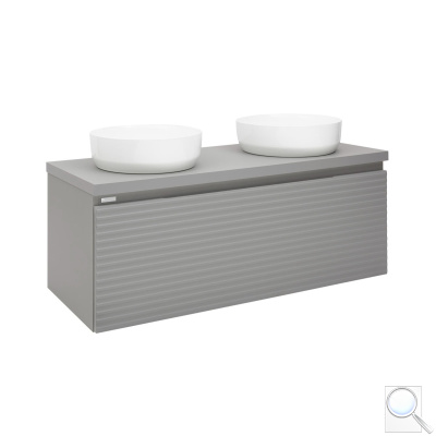 Koupelnová skříňka pod 2 umyvadla Naturel Savona 118x43x44,8 cm šedá mat SAVONA120GMD. obr. 1