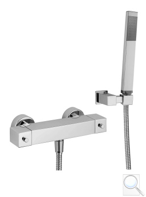 Sprchová baterie Paffoni Level se sprchovým setem chrom LEQ268D. 