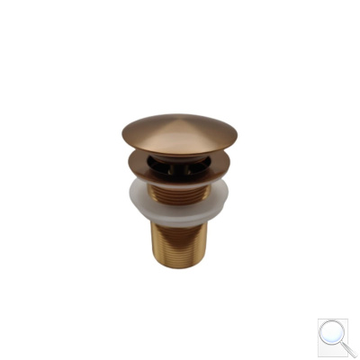 Průtočná zátka SAT k umyvadlům bez přepadu rose gold ZATKABRG. obr. 1