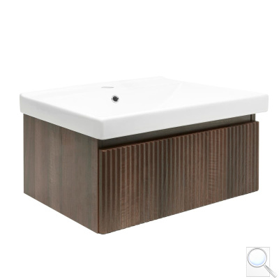 Koupelnová skříňka s umyvadlem SAT Evolution 78x30x44,8 cm ořech mat SATEVO80NAU1. obr. 1