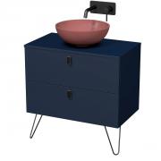 Koupelnová skříňka pod umyvadlo Naturel Art Deco 60x78,8x45,5 cm, 80x78,8x45,5 cm námořnická modrá mat (80x78,8x45,5 cm ARTDECO80TMBU)