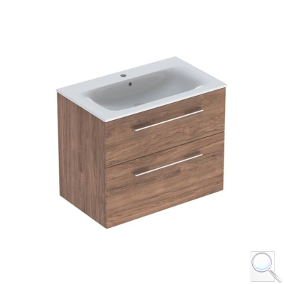 Koupelnová skříňka s umyvadlem Geberit Selnova 80x50,2x65,2 cm ořech hickory 501.242.00.1. obr. 1