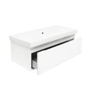 Koupelnová skříňka s umyvadlem SAT Evolution 98x30x44,8 cm bílá mat SATEVO100WMU1. obr. 2 