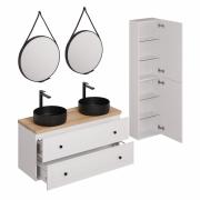 Koupelnová sestava s umyvadlem včetně umyvadlové baterie, vtoku a sifonu Naturel Forli bílá KSETFORLI4. obr. 2&nbsp;