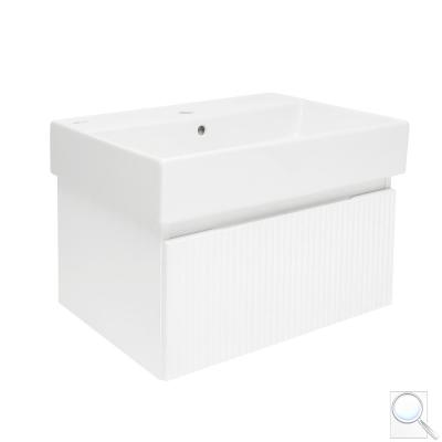 Koupelnová skříňka s umyvadlem SAT Evolution 58x30x44,8 cm bílá mat SATEVO60WMU2 obr. 1