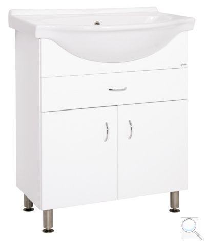 Koupelnová skříňka s umyvadlem Keramia Pro 70x56 cm bílá PRO70Z. 