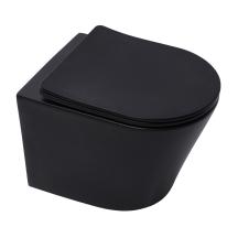 WC se sedátkem softclose závěsné SAT Infinitio černá mat zadní odpad SATINF010RREXPBKM