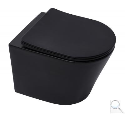 WC se sedátkem softclose závěsné SAT Infinitio černá mat zadní odpad SATINF010RREXPBKM obr. 1