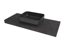 Deska pod umyvadlo Naturel Dolce 100x8x50 cm Pietra Grigia černá mat DO10050PBC