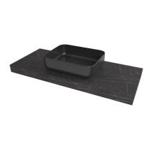 Deska pod umyvadlo Naturel Dolce 100x8x50 cm Pietra Grigia černá mat DO10050PBC