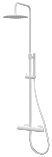 Sprchový systém SAT B-Way s termostatickou baterií bílá matná SATBWSSTKB