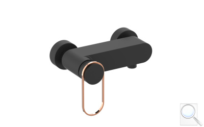 Sprchová baterie SAT Fusion bez sprchového setu 150 mm černá/bronz mat SATBSFU268CPCBR. obr. 1