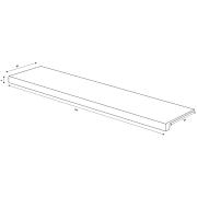 Schodová Tvarovka Rako Dale swan šedá.