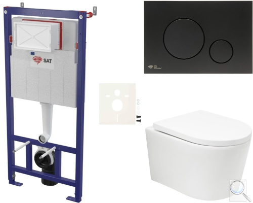 Závěsný WC set do lehkých stěn / předstěnová SAT BREVIS SIKOSSBRTOR68K. obr. 1