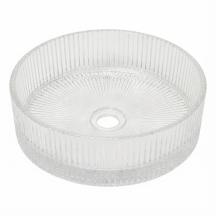 Umyvadlo na desku SAT Purity 36x36 cm čirá bez otvoru pro baterii, bez přepadu SATGLA3636PT