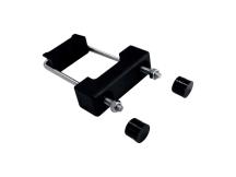 Příchytka k uchycení panelů k obdélníkovým sloupkům 60 × 40 mm - černá, PVC + nerez ocel