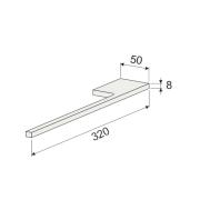Držák ručníků Naturel Modena, chrom DRZRUCNAB. Technický nákres
