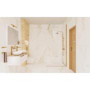 Sprchová zástěna Walk-in 100 cm SAT v barvě profilu zlatá lesk SATBWI100PRZ. obr. 5