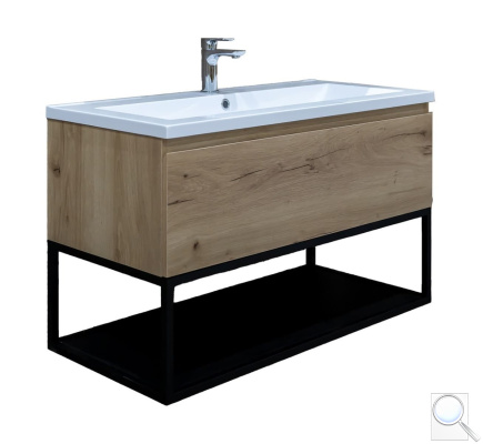 Koupelnová skříňka s umyvadlem SAT B-Way dub mat BWAY100OAKU. obr. 1